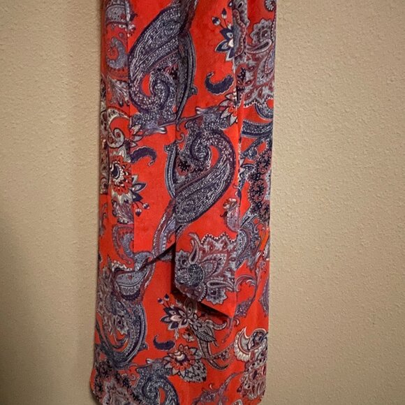 New! New York and Company XXS paisley red white and blue dress. - Picture 7 of 11